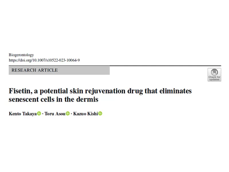 Fisetin: القضاء المستهدف على خلايا الشيخوخة في الطبقة الجلدية ، وفتح إمكانيات جديدة للجلد لمكافحة الشيخوخة